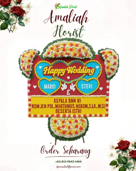 Papan Bunga Pernikahan Ciela